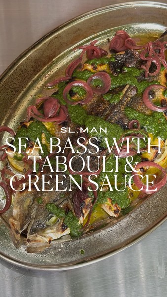 SL Man Sea Bass With Tabbouleh & Green Sauce