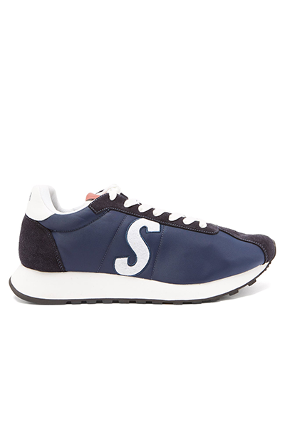 Seventies Quilted-Shell And Suede Trainers from Paul Smith