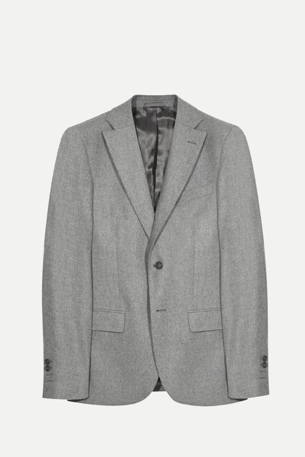 Flannel Italian Slim Suit Jacket - 1913 Collection