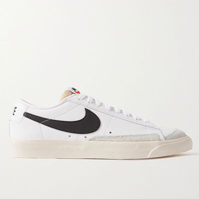 Blazer Low 77 Suede Trimmed Leather Sneakers from Nike