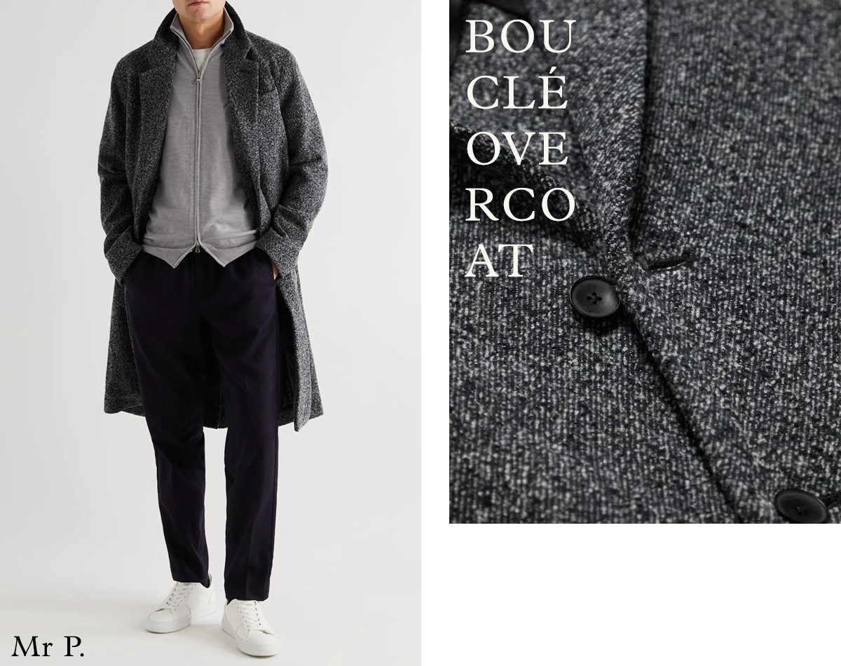 Virgin Wool-Blend Bouclé Overcoat from Mr P.