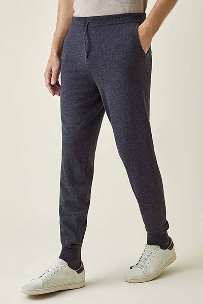 Charcoal Grey Pure Cashmere Joggers