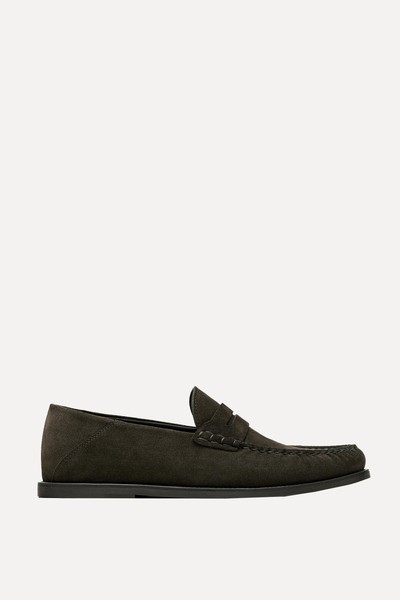 Split Leather Penny Loafers from Massimo Dutti