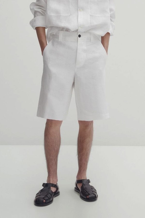 100% Cotton Bermuda Shorts from Massimo Dutti