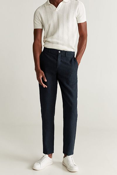 Slim Fit Linen Trousers