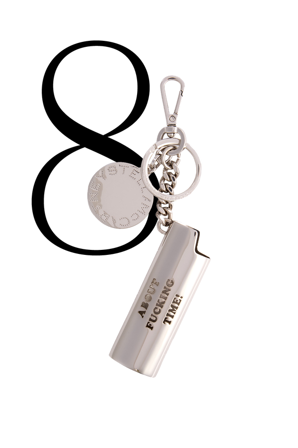 About F**king Time Lighter Case Keyring from Stella McCartney
