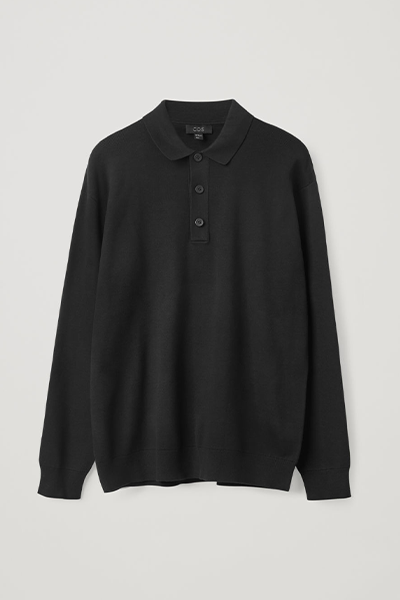 Relaxed-Fit Knitted Polo Shirt from Cos
