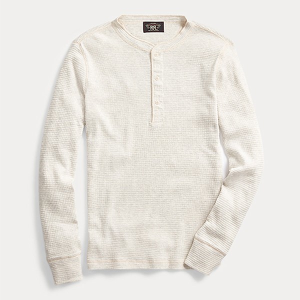 Waffle-Knit Henley Shirt from Ralph Lauren