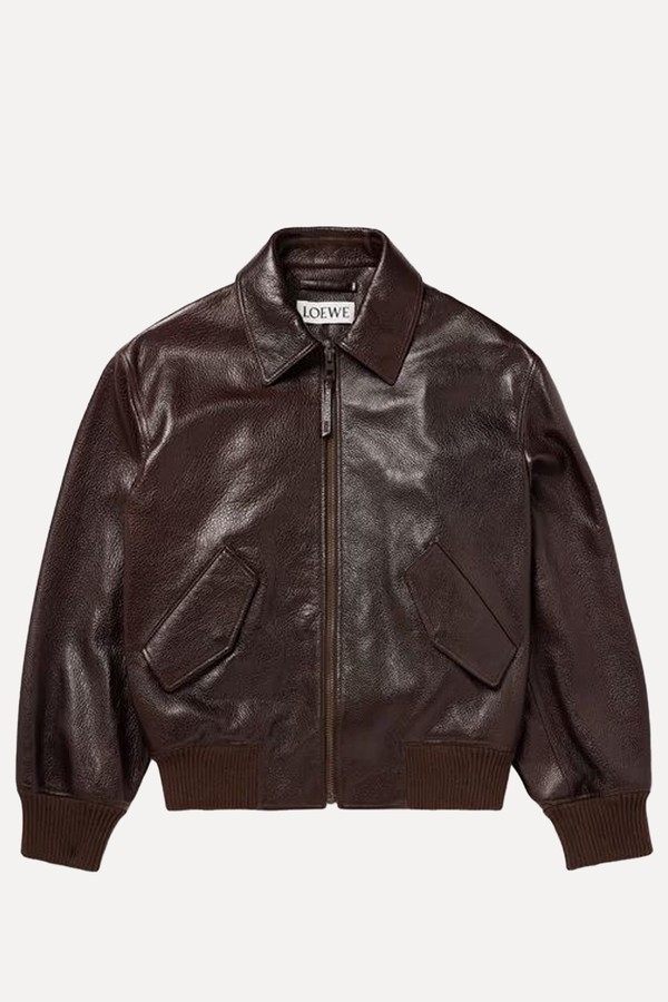 Textured-Leather Jacket from Loewe