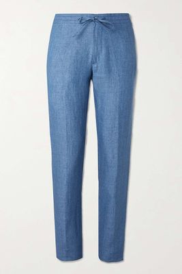 Slim-Fit Linen Drawstring Trousers from Thom Sweeney