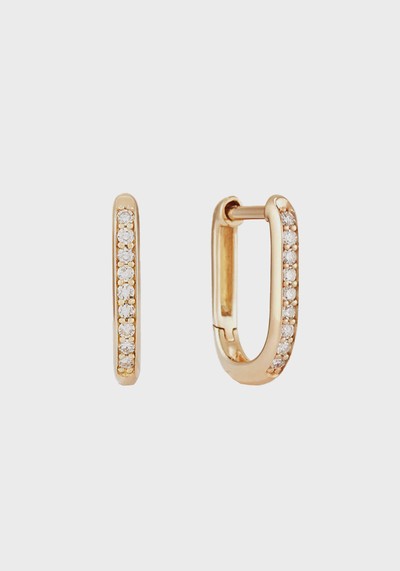 Pave Diamond U Hoops from Mejuri