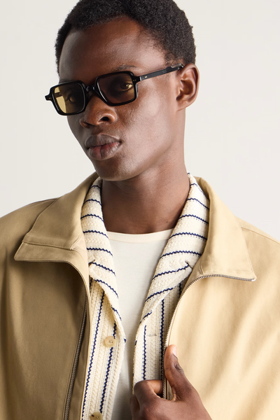 GR02 Rectangle-Frame Acetate Sunglasses from Cutler & Gross