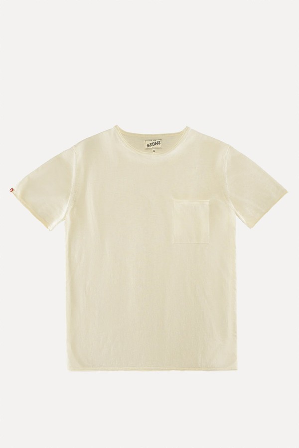 Bianco Knitted T-Shirt Raw from & Sons