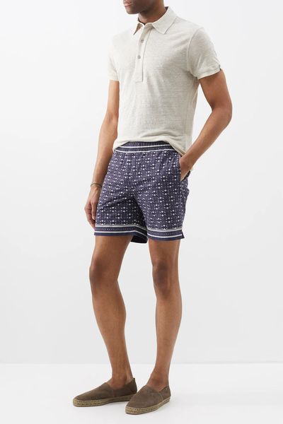 Louis Bandana-Print Cotton Shorts from ORLEBAR BROWN