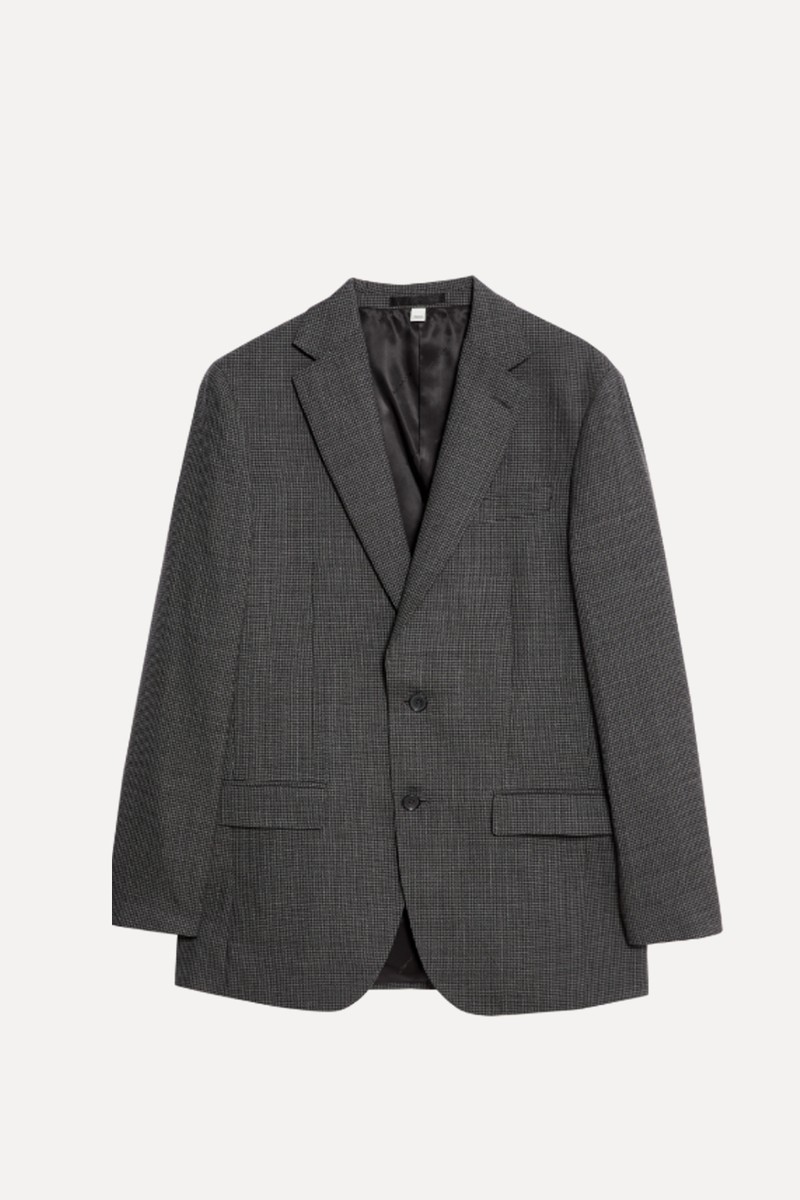Autograph Tailored Fit Pure Wool Puppytooth Jacket
