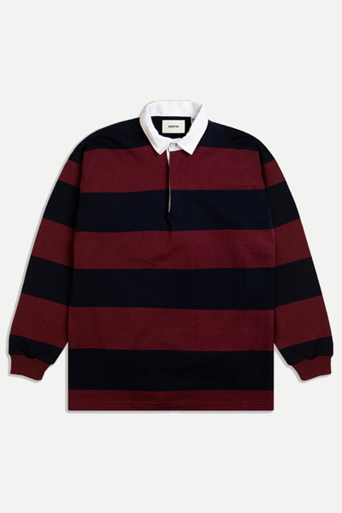 Selkirk Classic Rugby In Burgundy / Navy Stripe