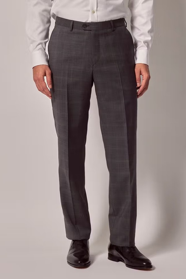 Check Italian Tailored Suit Trousers