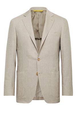 Beige Kei Slim-Fit Linen And Wool-Blend Suit Jacket from Canali