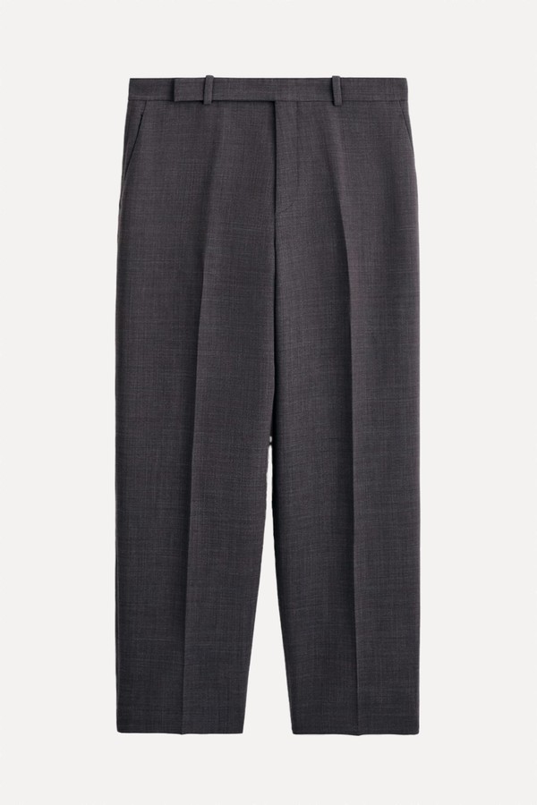 Wool-Blend Relaxed-Fit Straight-Leg Trousers from COS
