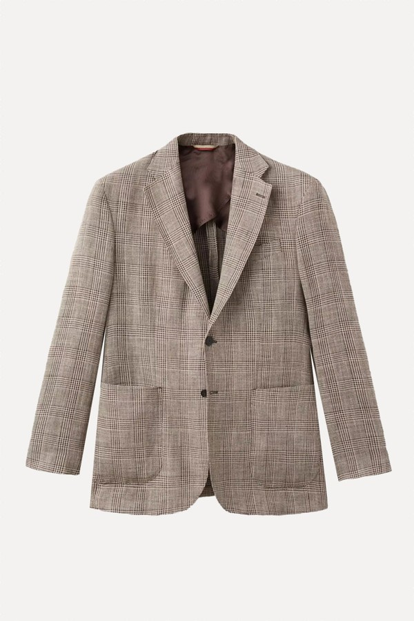 Prince Of Wales Check Slim Fit Blazer