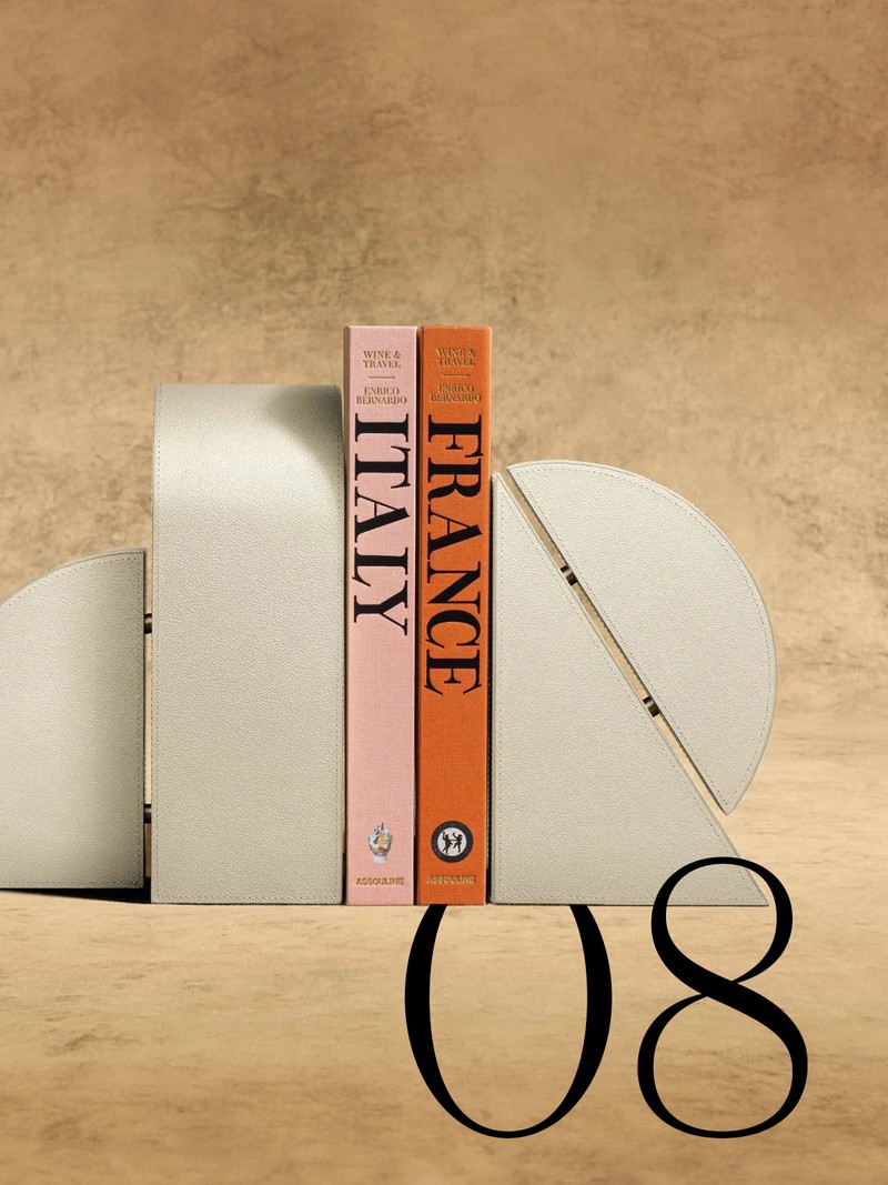 Leather Left Cubist Bookend from Assouline