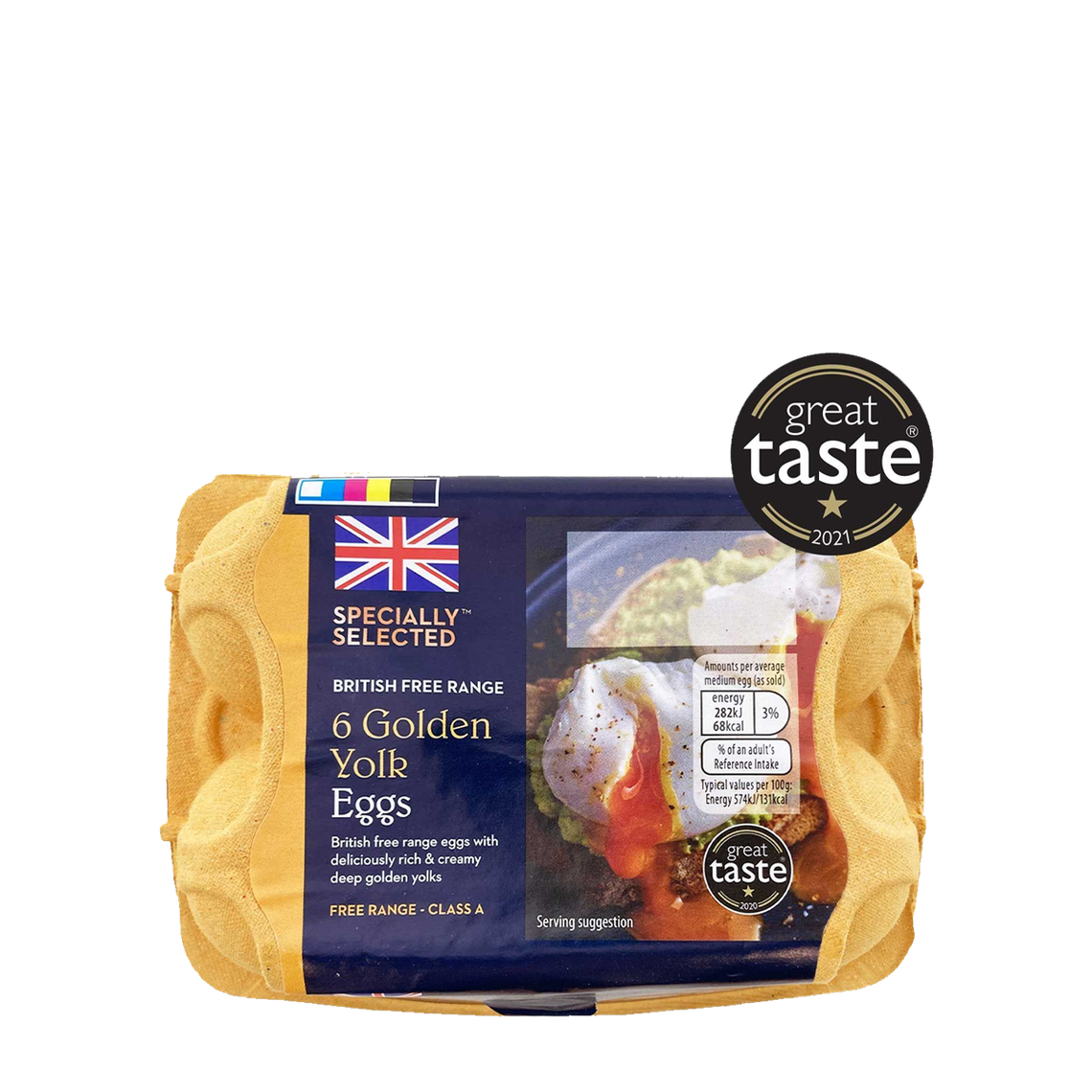 British Mixed Weight Golden Yolk Eggs 6 Pack from Specially Selected