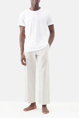 Striped Organic-Cotton Pyjama Trousers from Tekla