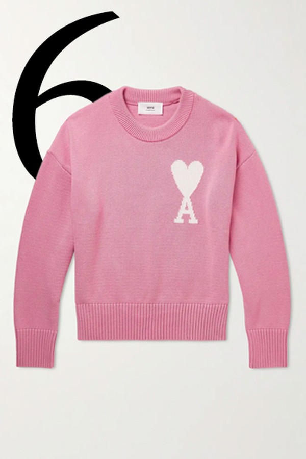 Large A Heart Crew Knit from Ami