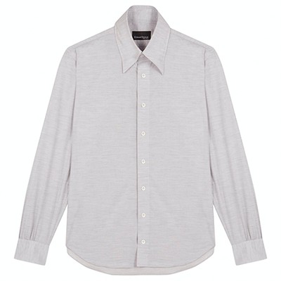 Melange Hidden Button Down Shirt from Edward Sexton