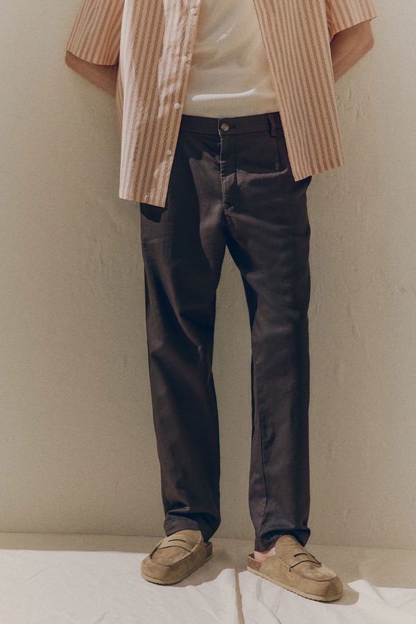 Regular Fit Lyocell-Blend Trousers