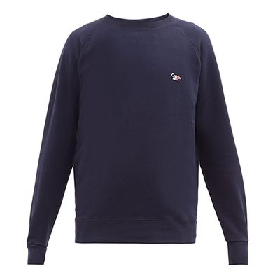 Fox-Appliqué Cotton Sweatshirt from Maison Kitsuné