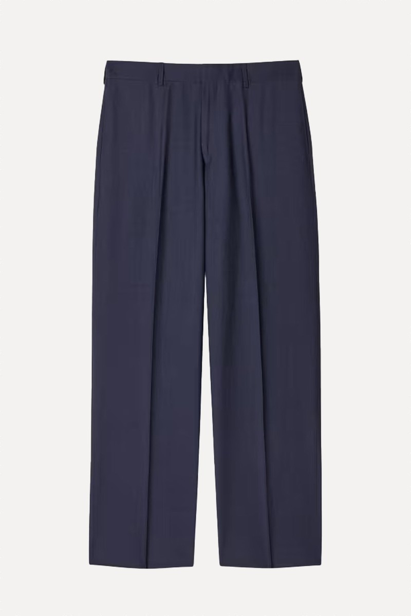 Straight-Fit Wool & Linen-Blend Trousers from Paul Smith