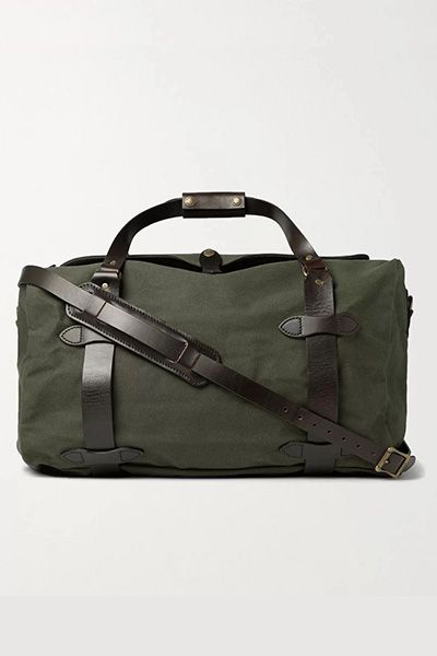 Leather-Trimmed Twill Duffle Bag from Filson