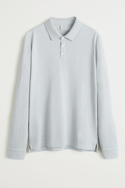 Long Sleeve Cotton Polo