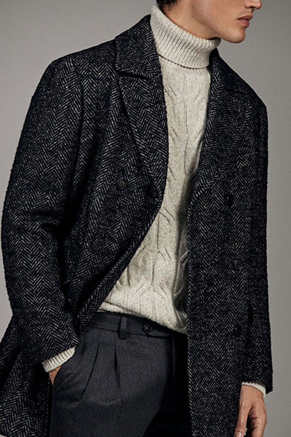 Double-Breasted Wool Coat