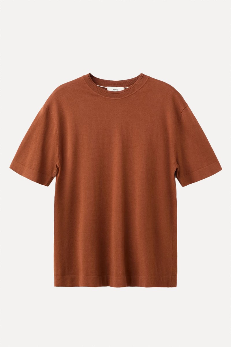 Cotton Fine-Knit T-Shirt