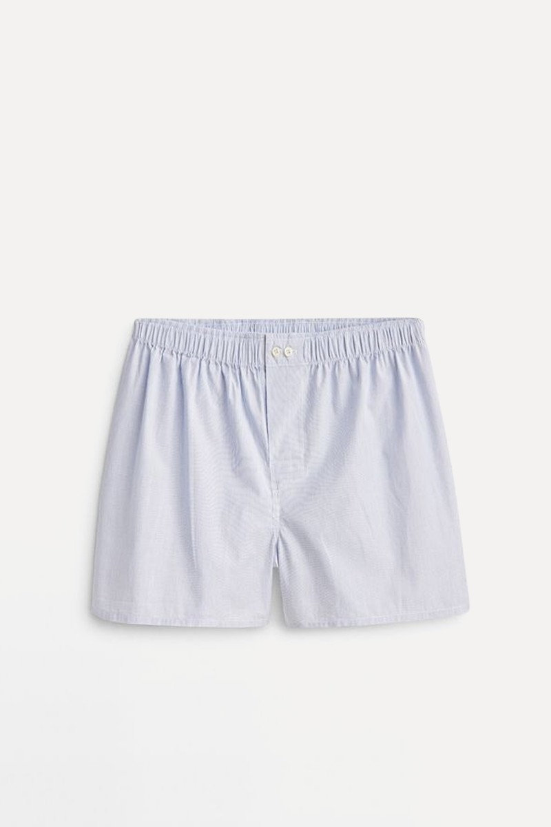 Micro-Striped Poplin Boxers from Massimo Dutti