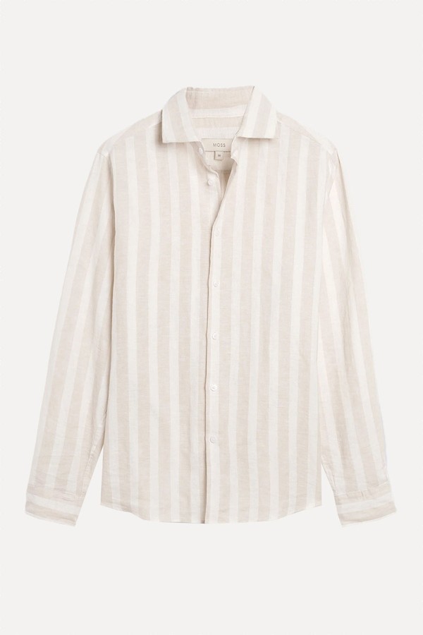 Cotton Linen Stripe Shirt