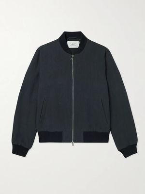 Textured Cotton and Linen-Blend Bomber Jacket from Mr P.