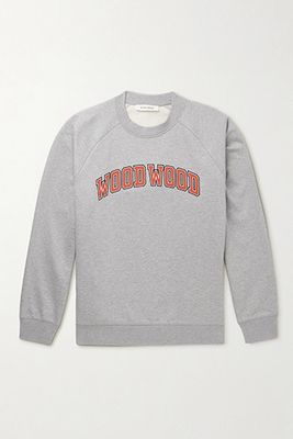 Hester Logo-Print Organic Cotton-Jersey Sweatshirt from Wood Wood