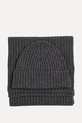Wool Hat & Scarf Set from H&M