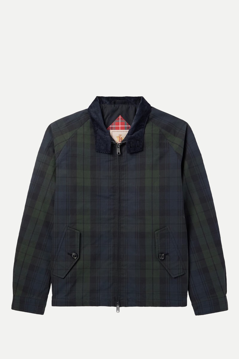 G4 Checked Waxed Cotton Jacket from BARACUTA