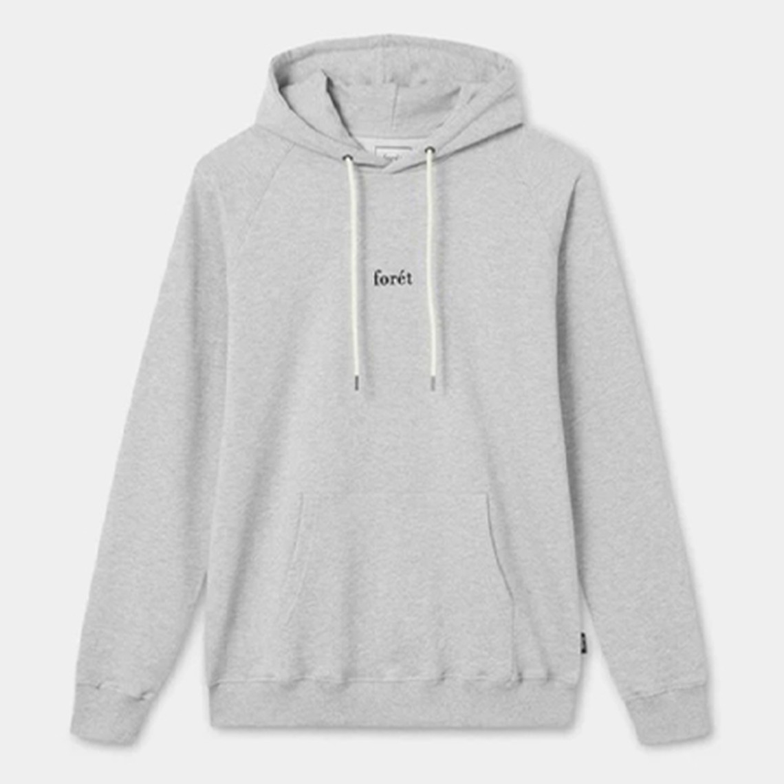 Light Grey Melange Bison Hoodie from Forét