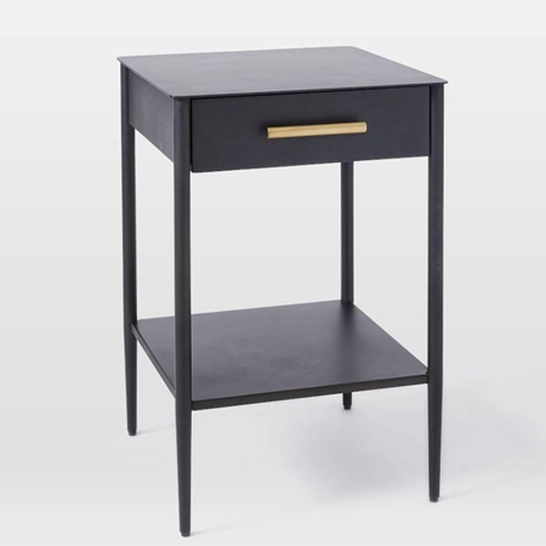 Metalwork Bedside Table With Handle from West Elm