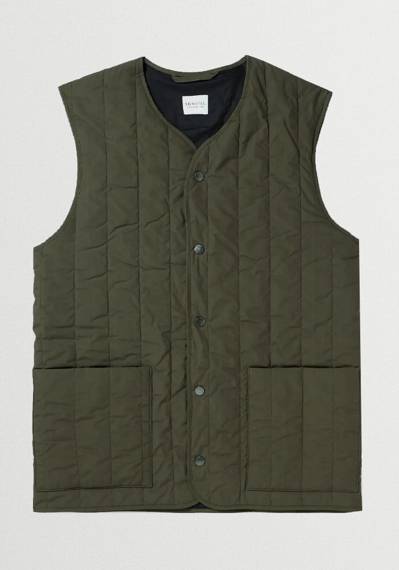 Quilted Cotton Gilet from Sunspel