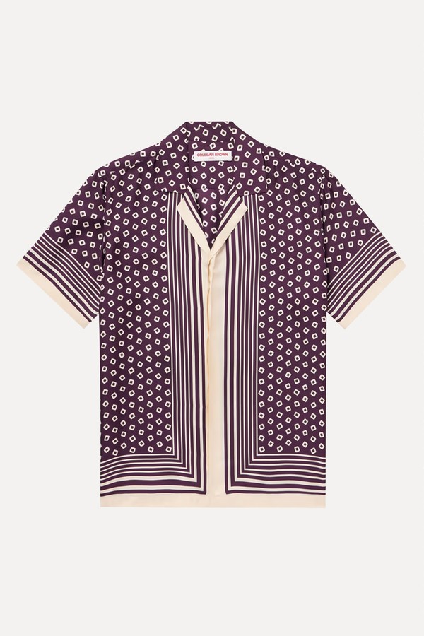 Maitan Camp-Collar Printed Silk-Twill Shirt from Orlebar Brown