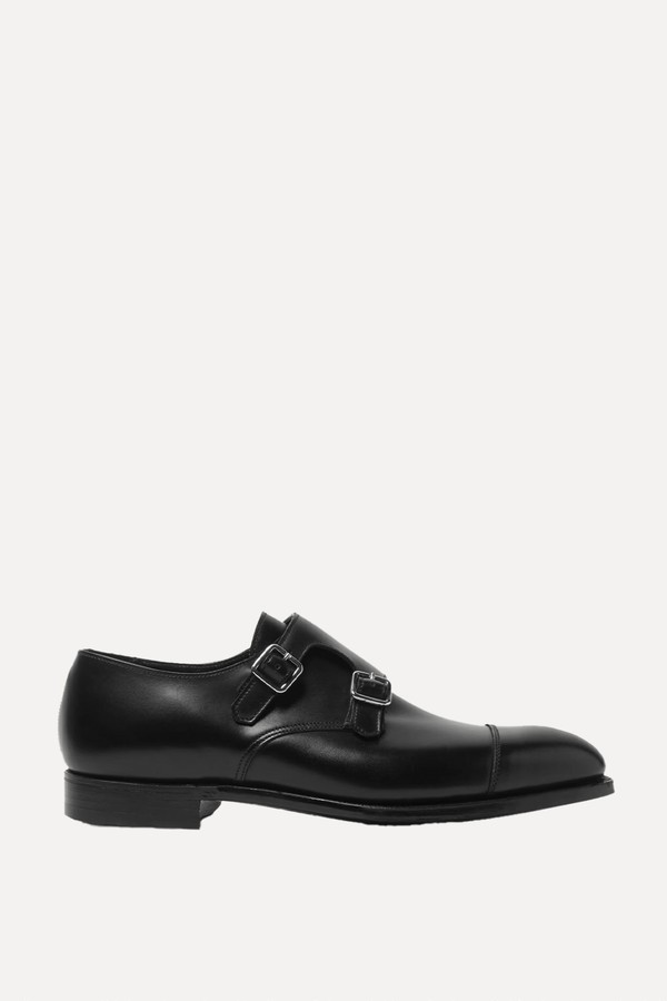 Thomas Cap-Toe Leather Monk-Strap Shoes from George Cleverley