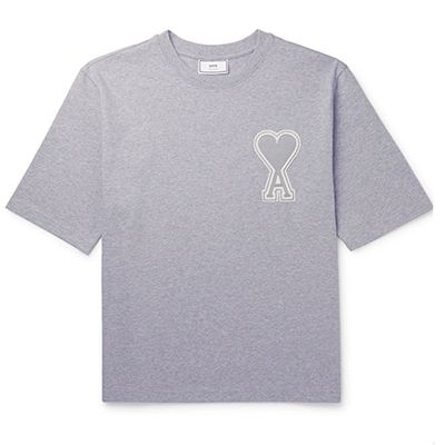 Logo-Appliquéd Cotton-Jersey T-Shirt from AMI