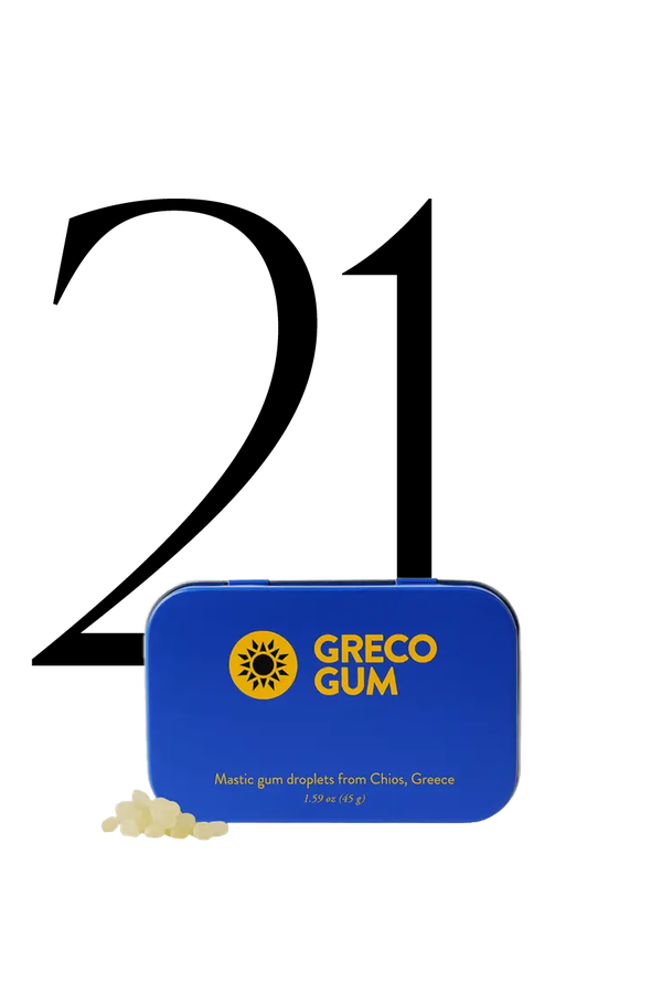 Mastic Droplets from Greco Gum