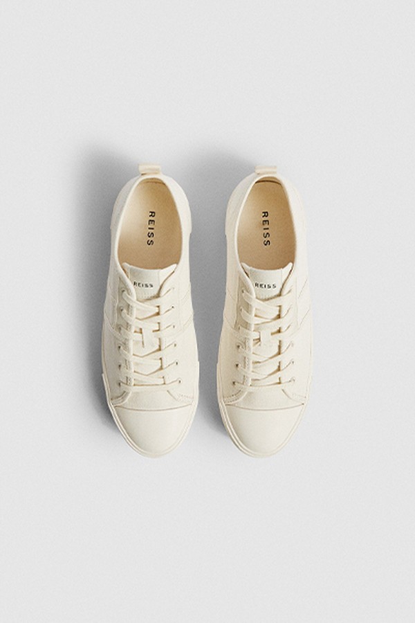 Low Top Canvas Trainers from Reiss